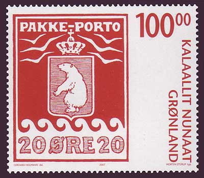 GR04971 Greenland Scott # 497 VF MNH, Parcel Post Stamp Centenary 2007