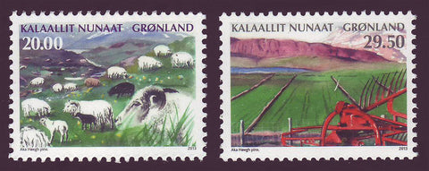 GR0649-501 Greenland  Scott # 649-50 VF MNH, Agriculture II 2013