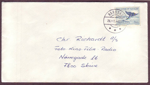 GR5050 Greenland Correct rate for letter to Denmark 1977