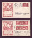 AAFDC # 211-216 Fantastic Set of 12 Covers with Scarce Grimsland Cachets - 1935