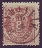IC00035 Iceland Scott # 3 used with certificate, 1873