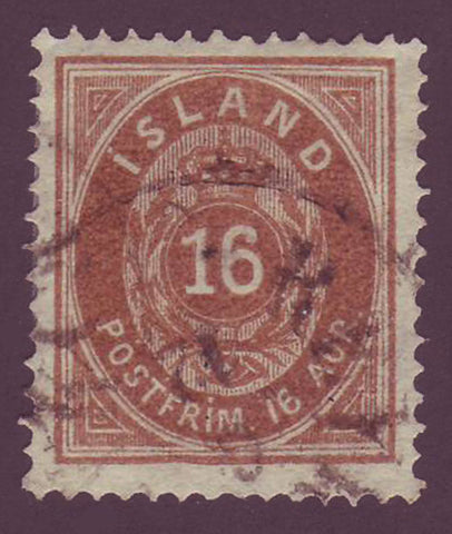 IC00125 Iceland Scott # 12 VF Used 1876
