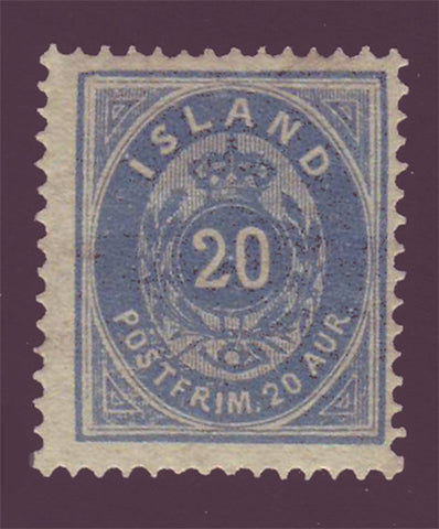 IC0017 Iceland Scott # 17 VF Used (blue) 1882