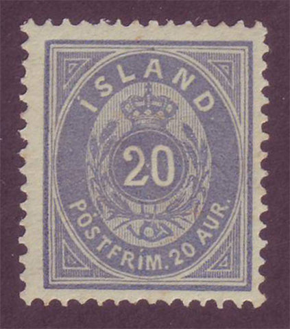 IC0017b Iceland Scott # 17b VF MH (grey-blue) 1891