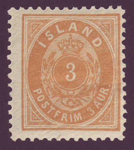 IC00211 Iceland Scott # 21 (small "3")  MNH**