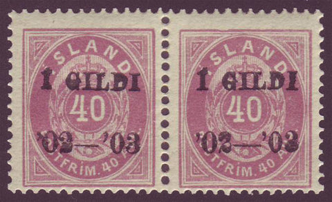 IC0066x21 Iceland Scott # 66 MNH** 1902-03 overprint