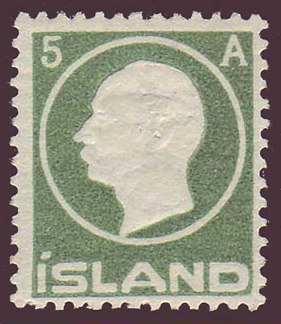 IC0092.15 Iceland Scott # 92 VF MH 1912, Frederik VIII 1912
