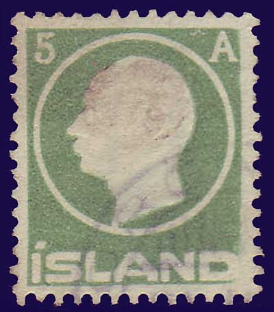 IC00925 Iceland Scott # 92 VF Used, Frederik VIII 1912
