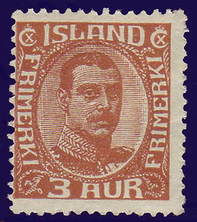 IC01091 Iceland Scott # 109 F MNH**, Christian X 1920