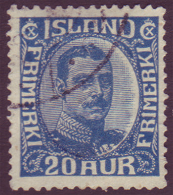 IC01182 Iceland Scott # 118 VF MH, Christian X 1920