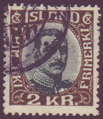 IC01275 Iceland Scott # 127, Christian X 1920