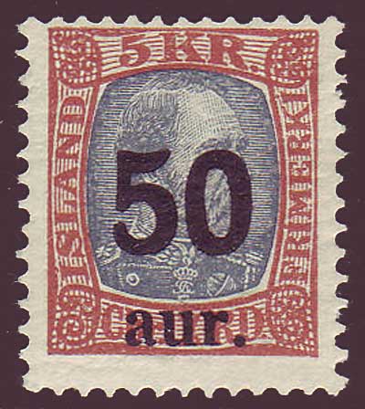 IC01382 Iceland Scott # 138 MH surcharge