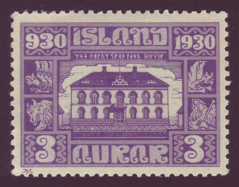 IC0152 Iceland Scott # 152 VF MNH, Parliamentary Issue 1930