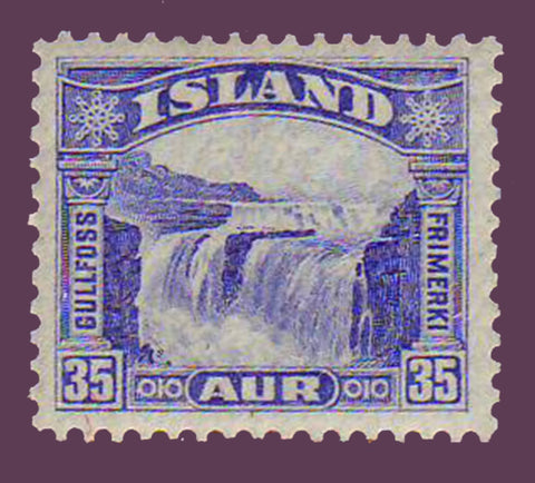 IC01725 Iceland Scott # 172 VF MH, Gullfoss 1931-33