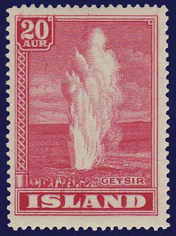 IC02042 Iceland Scott # 204 VF MH, Geyser 1938-47