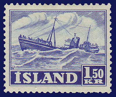 IC02662 Iceland Scott # 266 MH, Trawler 1952