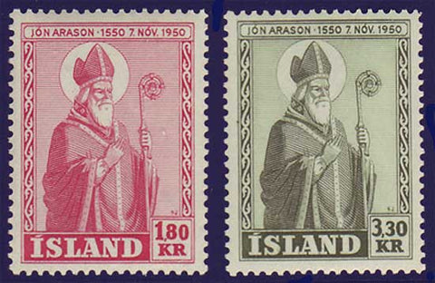 IC0269-701 Iceland Scott # 269-71  VF MNH**, Bishop Jon Arason 1950