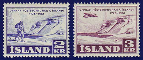IC0271-721 Iceland Scott # 271-72  VF MNH** Mail Delivery 1951