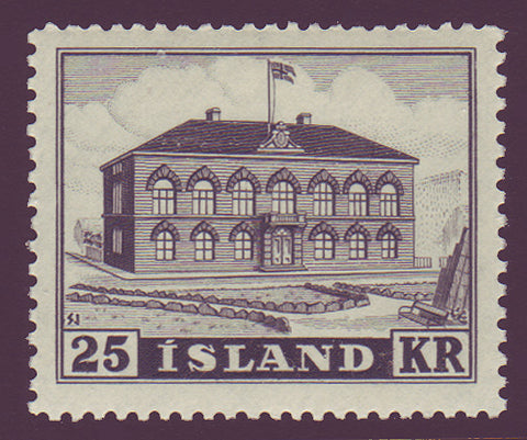 IC02731WJ Iceland Scott # 273 VF MNH**, 25kr Parliament Building 1952