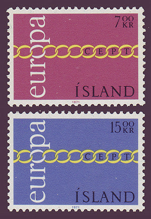 IC0429-30 Iceland Scott # 429-30 MNH, Europa 1970