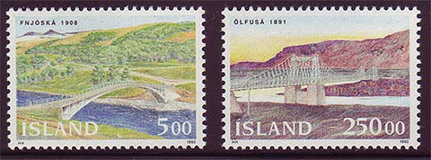 IC0754-551 Iceland Scott # 754-55 MNH, Bridges 1992