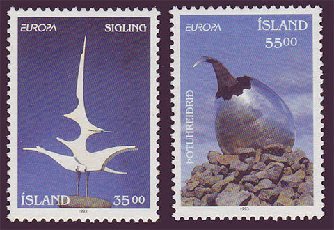 IC0770-711 Iceland Scott # 770-71 MNH, Sculptures - Europa 1993