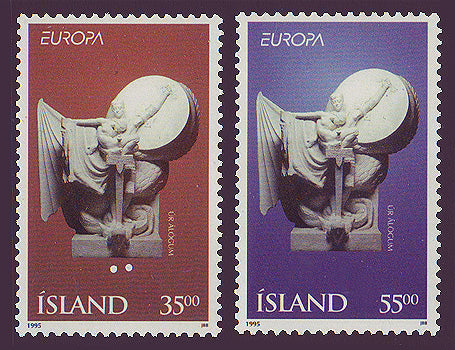 IC0801-021 Iceland Scott # 801-02 MNH, Peace and Liberty - Europa 1995