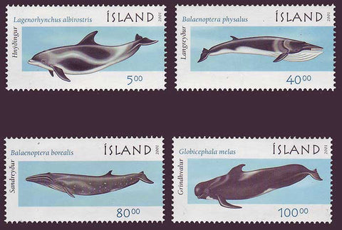 IC0945-481 Iceland       Scott # 945-48 MNH, Whales 2001