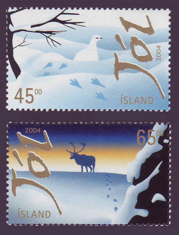 IC1031-321 Iceland       Scott # 1031-32 MNH,    Christmas 2004