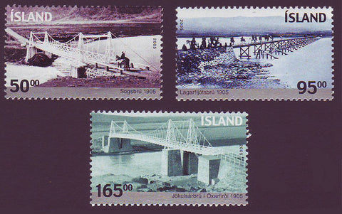 IC1047-491 Iceland       Scott # 1047-49 MNH, Bridges 2005