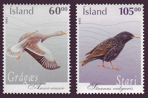 IC1059-601 Iceland       Scott # 1059-60 MNH, Birds 2005