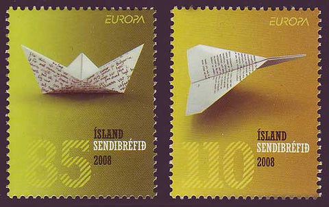 IC1145-461 Iceland       Scott # 1145-46 MNH, Letter Writing - Europa 2008