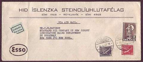 IC5026 Iceland  Business mail to New York 13.05.1947