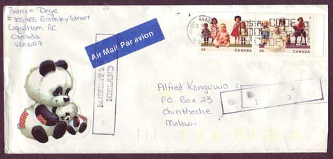 IC5050PH Iceland Canada to Malawi 1990 - Missent to Iceland!!
