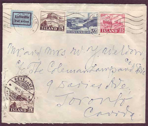 IC5055PH Iceland Letter to Canada 1956