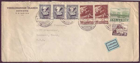 IC5058PH Iceland Commercial airmail to USA ca.1953