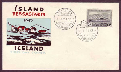 IC5067PH Iceland  First Day Cover - Bessastadir 1957