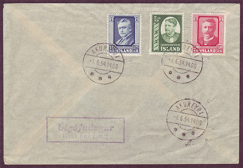 IC5071PH Iceland First Day Cover - Hannes Hafstein 1.6.1954