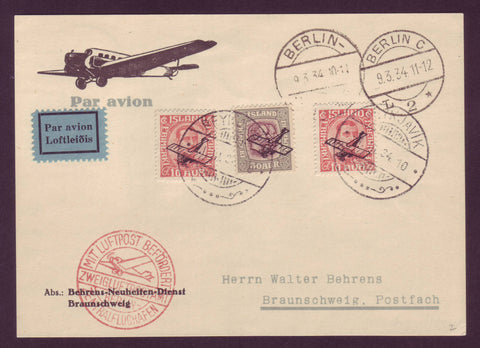 IC5092 Iceland Airmail Cover To Berlin - 1934