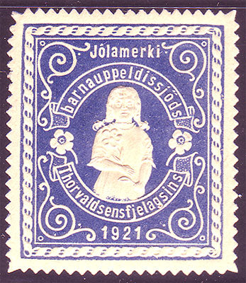 IC819211 Iceland  
      1921 Thorvaldsen Society MNH