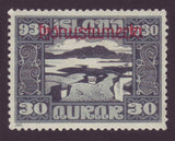 ICO60 Iceland Scott # O60 VF MNH, Parliament Issue for Official Use 1930