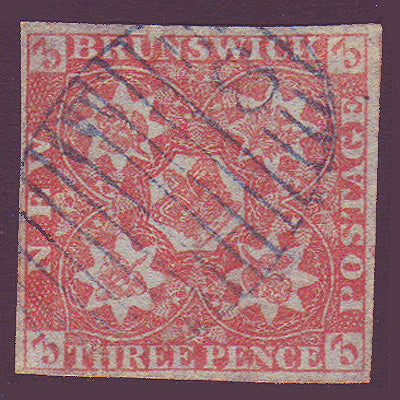 NB015.1      New Brunswick      # 1 F-VF Used  Pence Issue 1851