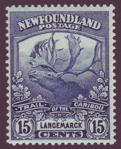 NF1242 Newfoundland # 124 VF MH, Trail of the Cariboo Issue 1919                                                             1911