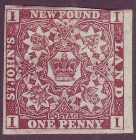 NF001Newfoundland     # 1 VF NG  (unused - no gum)           1857  First pence issue