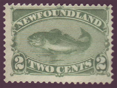 NF0471 Newfoundland       # 47 F-VF NG (no gum)      green      codfish - 1882