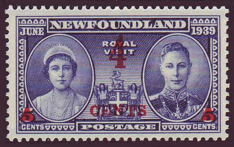 NF2511 Newfoundland # 251 VF MNH**      Royal Visit - 4 Cent Surcharge