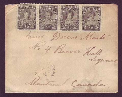 NF5020 Newfoundland Letter to Montreal, Canada 1900
