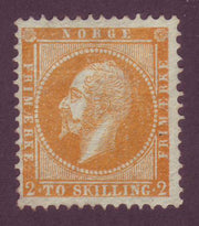 Norway 1855 4 skilling blue, Coat of Arms