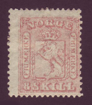 NO00092 Norway Scott # 9, Coat-of-Arms, F MH - 1863