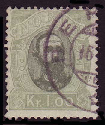 NO0032 Norway Scott # 32  VF used - Oscar II 1877-78